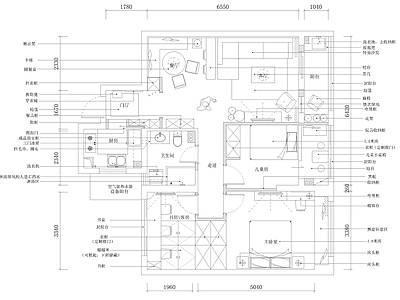 平层 平面设计布置图 四室两厅 两室一厅 施工图