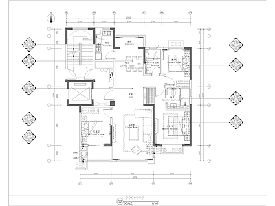 平层 平面设计布置图 两室一厅 四室两厅 小户型 施工图