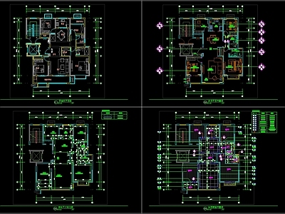 平层 平面设计布置图 两室一厅 平层吊顶图 小户型 施工图