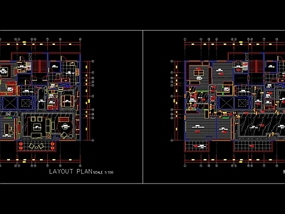 平层 平面设计布置图 两室一厅 平层吊顶图 小户型 施工图