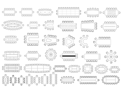 现代综合家具图库 家具 施工图