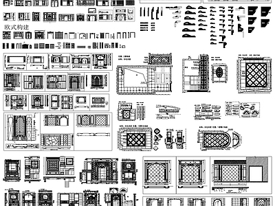 现代背景墙 设计 素材 立面图 施工图