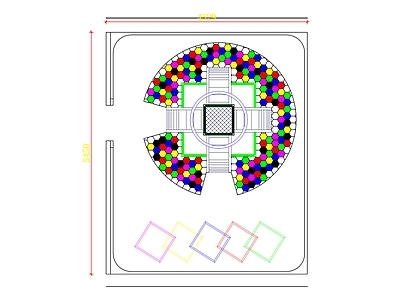 现代幼儿园 游玩室整体布局图 游玩设施位置图 安全保护措施图 儿童休息区图 教育玩具分布图 施工图