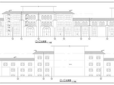 现代商业街 沿街商业 施工图