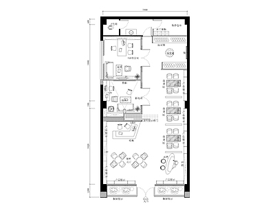 现代婚纱店 小型婚纱 施工图