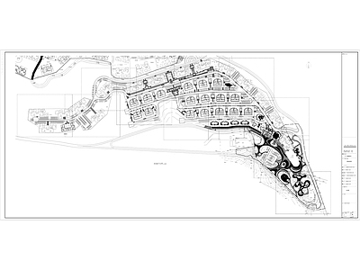景观平面图 康养度假小镇平面 度假区景 施工图