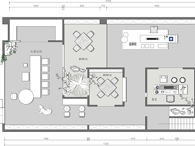 现代其他休闲娱乐空间 茶室棋牌娱乐休闲 施工图