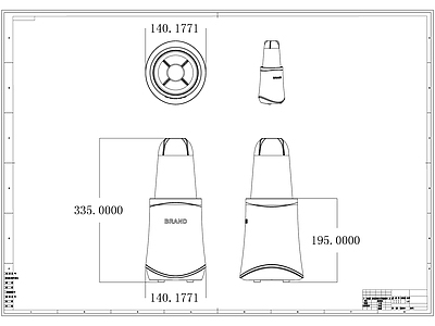 现代电器 家电 家电 果汁机 料理机 施工图