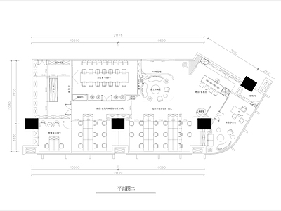 现代整体办公空间 办公室 平面方案 施工图