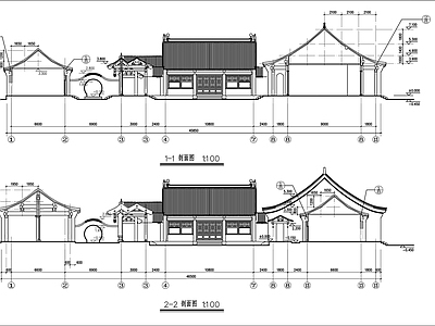 中式四合院 民宿四合院设计 自建房 乡村建筑 民宿四合院建筑图 施工图