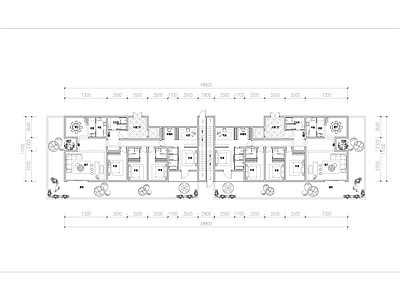 现代住宅楼建筑 第四代住宅 250㎡复式户型 施工图