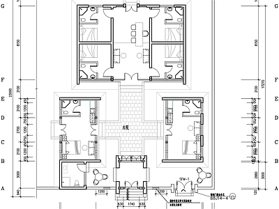 中式四合院 四合院民 施工图