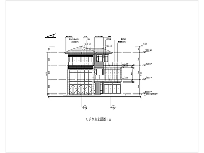 现代简约别墅建筑 简约三层别墅建筑 独栋别墅 自建房 施工图