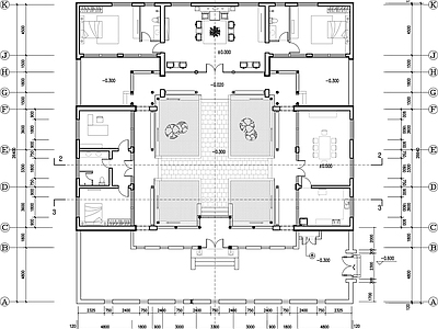 中式四合院 标准北京四合院 四合院平面图 四合院建筑图设计 乡村建筑 自建房 施工图