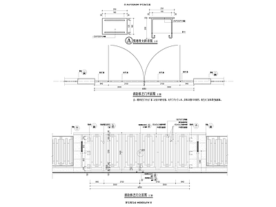 现代小区景观 铁艺 施工图