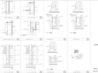 现代建筑工程节点 井集水坑详图 施工图