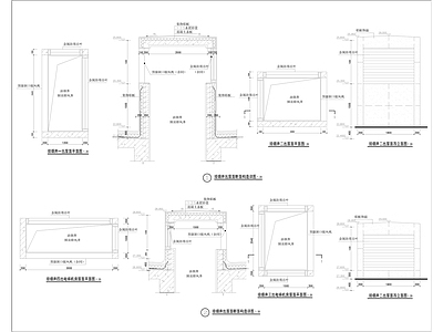 现代建筑工程节点 排风排烟井大样图 施工图