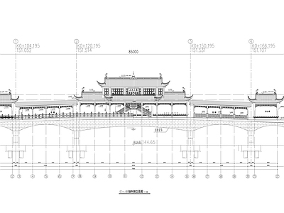 中式古建 古建筑 廊桥 施工图