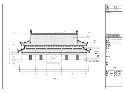 中式古建 寺庙 古建筑 木建筑 施工图