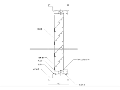 现代其他节点详图 百叶 施工图