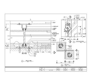 现代其他节点详图 玻璃隔断节点 施工图