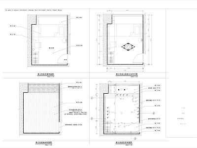 现代卧室 卧 施工图