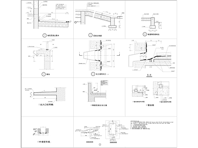 现代建筑工程节点 雨水口散水详 施工图