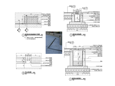 景观节点 线性排水沟 施工图