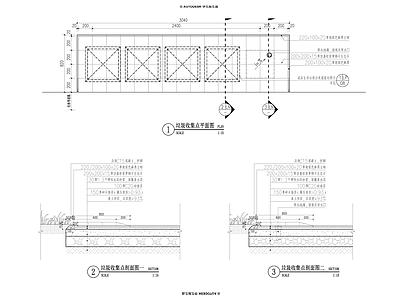 现代小区景观 收集点 施工图