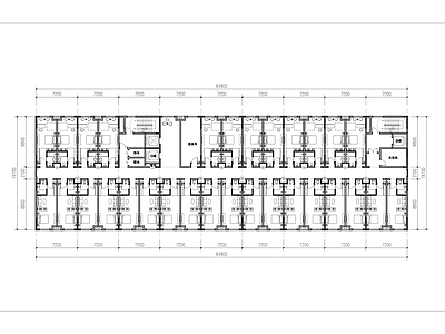 现代酒店建筑 公寓平面图 施工图