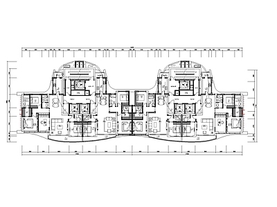 建筑平面图 195加175 豪宅大平层 施工图