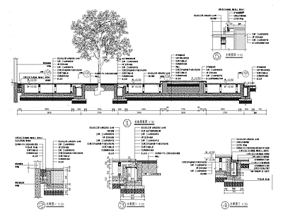 现代小区景观 成都国宾上林栖 景观示范区图纸 施工图