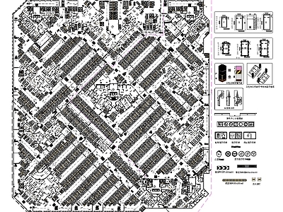 现代停车场 地下车库 平面 车库 地下 施工图