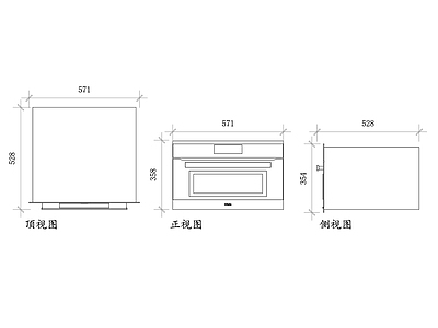 现代西餐厅 美诺烤箱平面图 烤箱结构图 烤箱设计图 美诺布局图 烤箱安装图 施工图