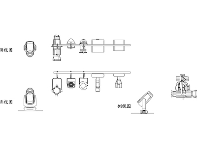 现代灯具图库 舞台灯光布局图 灯光设计图 舞台照明图 灯光配置图 舞台灯具图 施工图