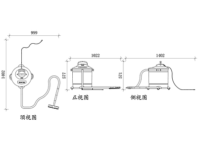 现代电器 吸尘器结构图 吸尘器设计图 吸尘器布局图 吸尘器组件图 吸尘器工作图 施工图