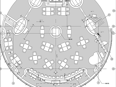 现代酒吧 弧形酒吧 清吧 施工图