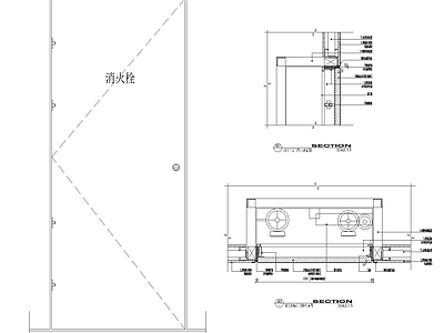 现代其他节点详图 消火栓通用节点 施工图