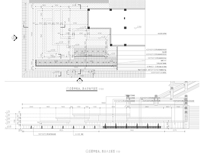 现代新中式校园景观 叠水景观 种植池叠水 镜面水 施工图