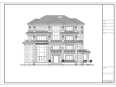 中式欧式住宅楼建筑 自建房 施工图