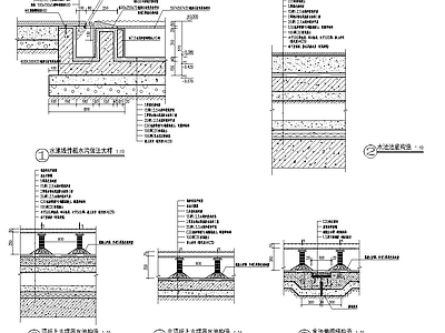 景观节点 水池构造详图 施工图