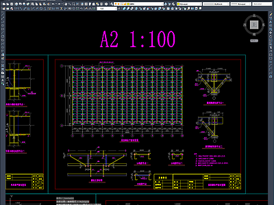 钢结构 某2X18米跨 式刚架结构 施工图
