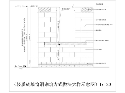 现代墙面节点 砌体结构 施工图