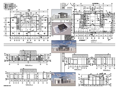 新中式现代商业综合体 建筑 展示厅建筑 商业街综合体建筑 茶室建筑 书店建筑 施工图