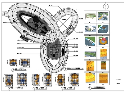 现代公园景观 现代网红儿童活动 施工图