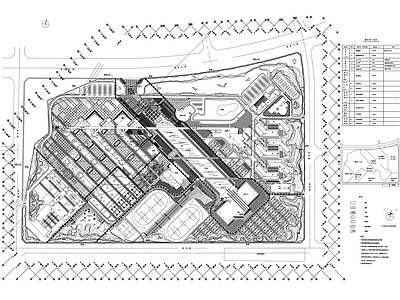 现代校园景观 总平 施工图