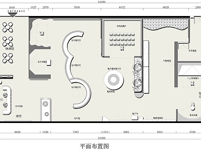 现代展厅 企业文化展厅平面 企业展厅平面图 文化展厅平面图 施工图