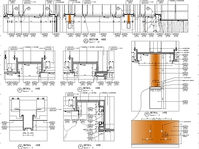 现代墙面节点 节点图 施工图