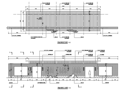 景观节点 景墙廊架 施工图