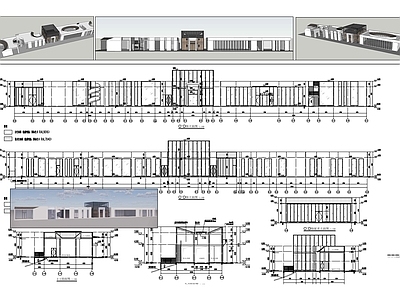 新中式现代商业综合体 商业街建筑 茶室建筑 书店建筑 展示厅建筑 施工图